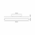 NL7767BL9 Kava 1 LED Wall Light Satin Black Matt White