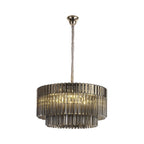 NL84459 Vienna 12 Light Round Pendant Polished Nickel Smoked