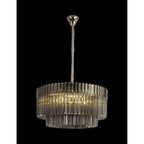 NL84459 Vienna 12 Light Round Pendant Polished Nickel Smoked