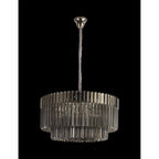 NL84459 Vienna 12 Light Round Pendant Polished Nickel Smoked