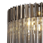 NL84469 Vienna 8 Light Round Pendant Polished Nickel Smoked