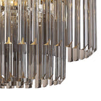 NL84469 Vienna 8 Light Round Pendant Polished Nickel Smoked