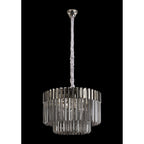 NL84469 Vienna 8 Light Round Pendant Polished Nickel Smoked