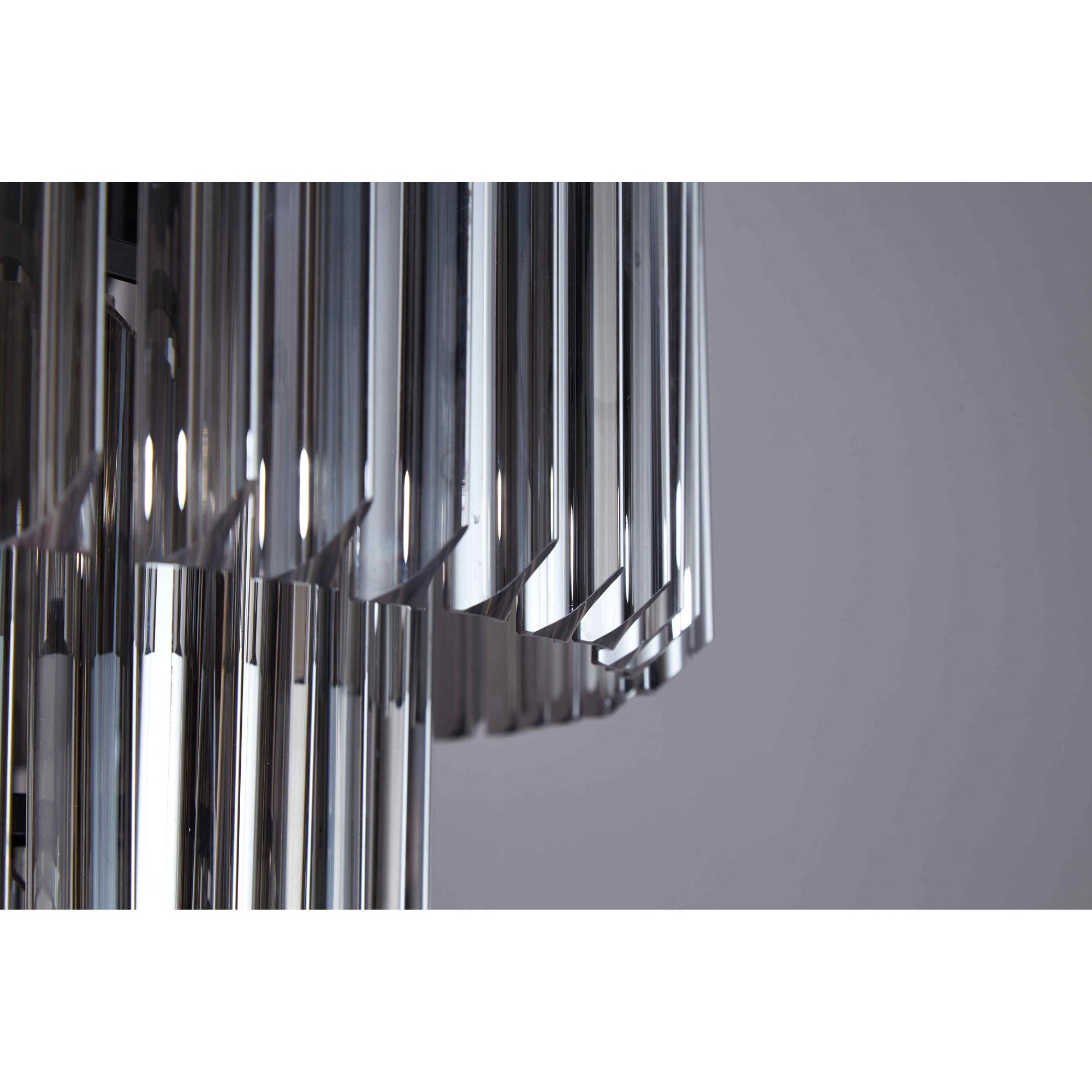 NL84469 Vienna 8 Light Round Pendant Polished Nickel Smoked