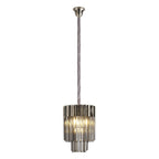 NL84479 Vienna 4 Light Round Pendant Polished Nickel Smoked