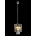 NL84479 Vienna 4 Light Round Pendant Polished Nickel Smoked