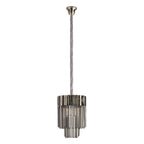 NL84479 Vienna 4 Light Round Pendant Polished Nickel Smoked