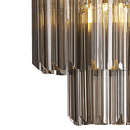 NL84479 Vienna 4 Light Round Pendant Polished Nickel Smoked