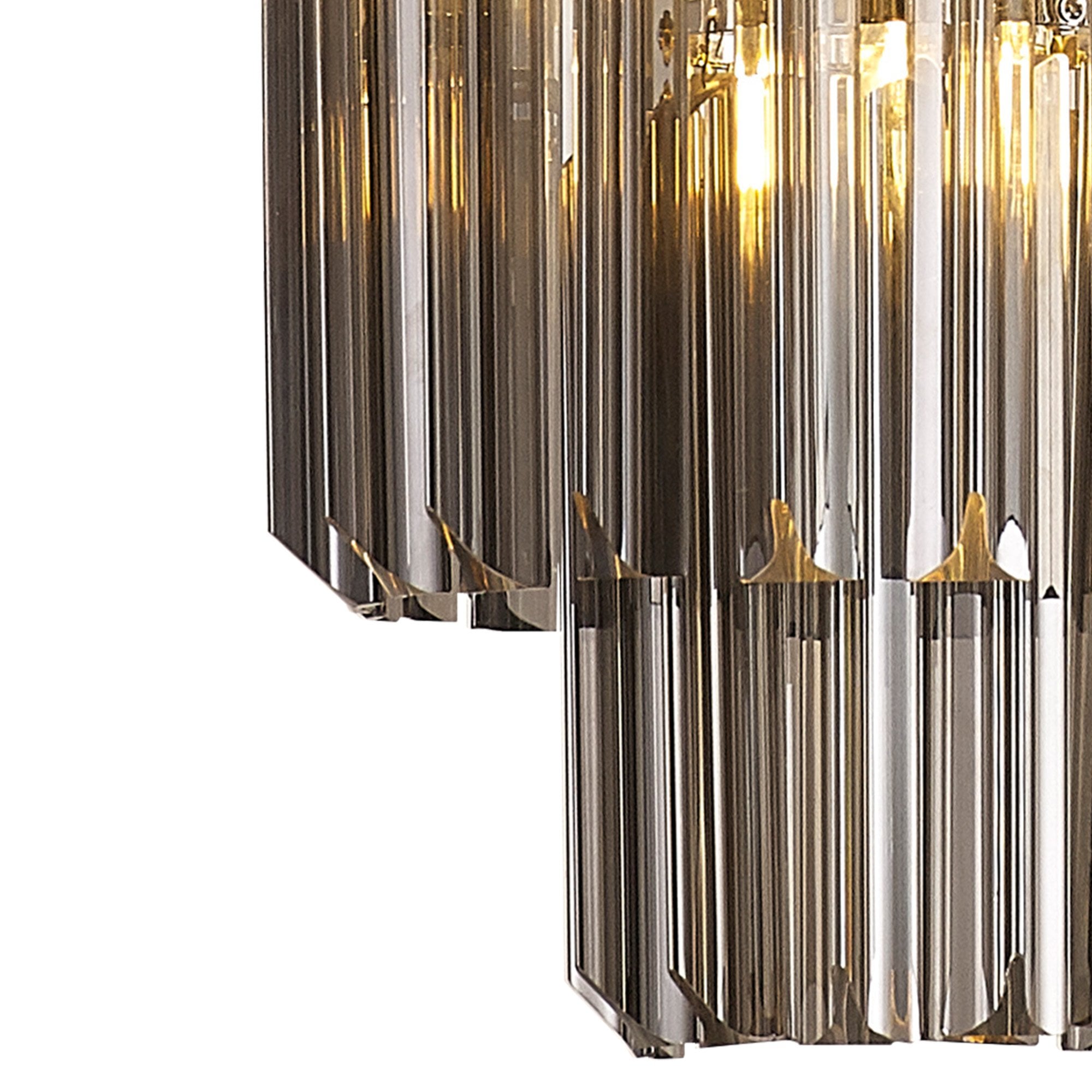 NL84479 Vienna 4 Light Round Pendant Polished Nickel Smoked