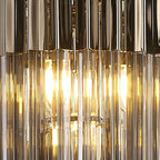 NL84479 Vienna 4 Light Round Pendant Polished Nickel Smoked
