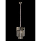 NL84479 Vienna 4 Light Round Pendant Polished Nickel Smoked