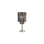 NL84489 Vienna 3 Light Table Lamp Polished Nickel Smoked