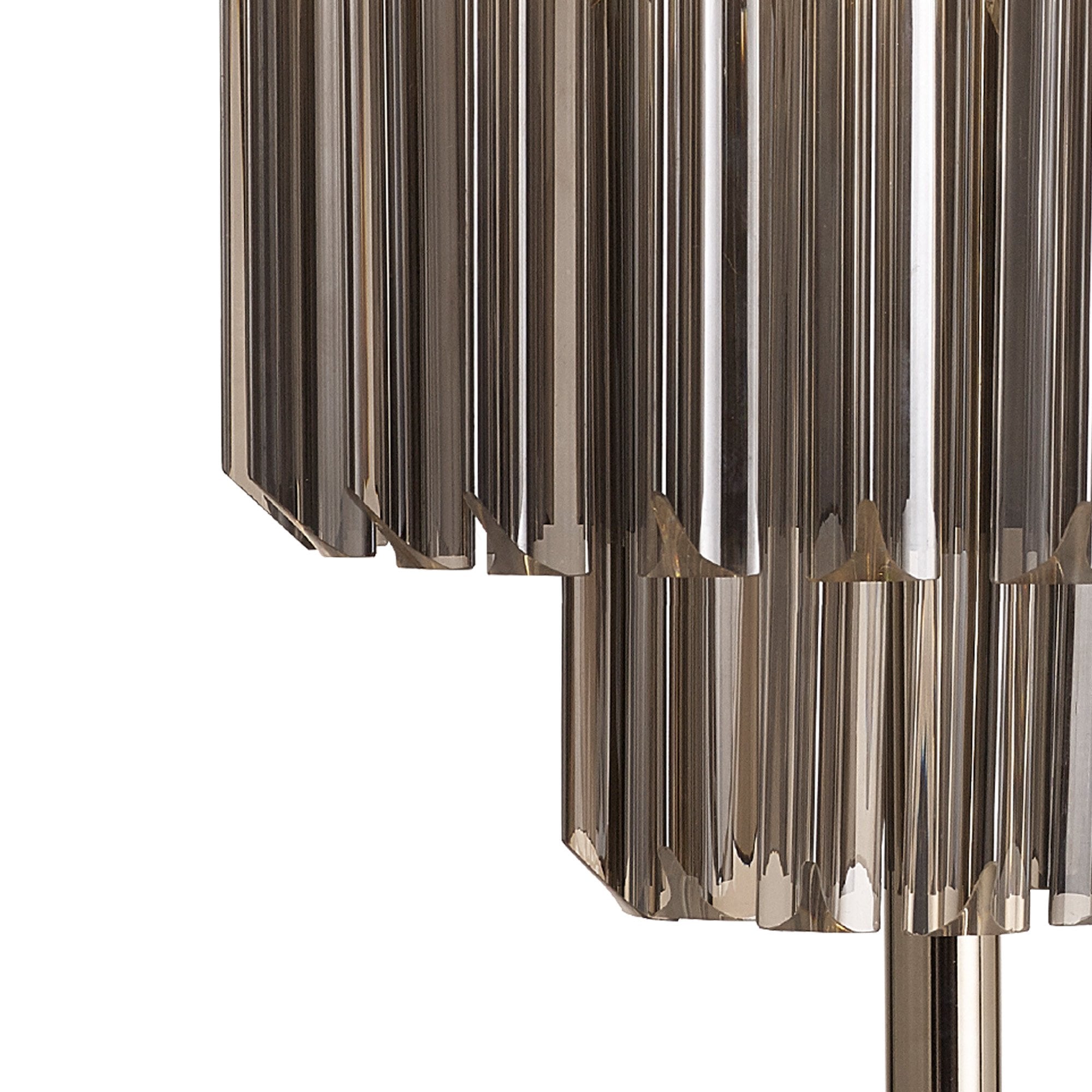 NL84489 Vienna 3 Light Table Lamp Polished Nickel Smoked