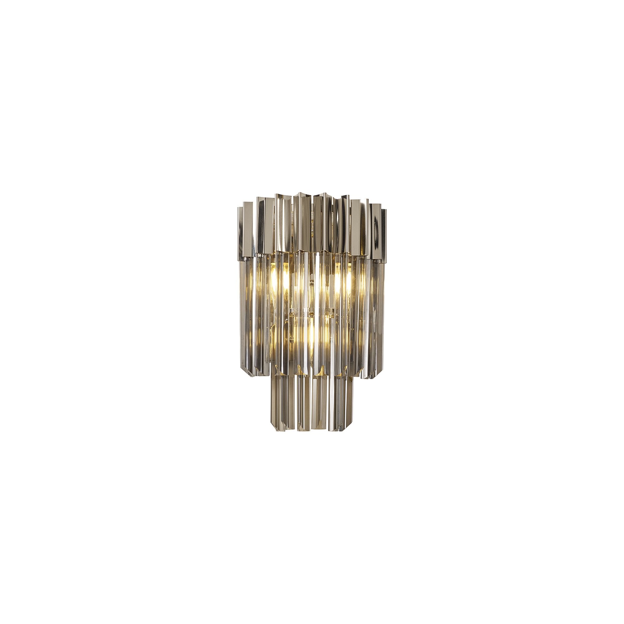 NL84499 Vienna 3 Light Wall Light Polished Nickel Smoked