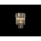 NL84499 Vienna 3 Light Wall Light Polished Nickel Smoked