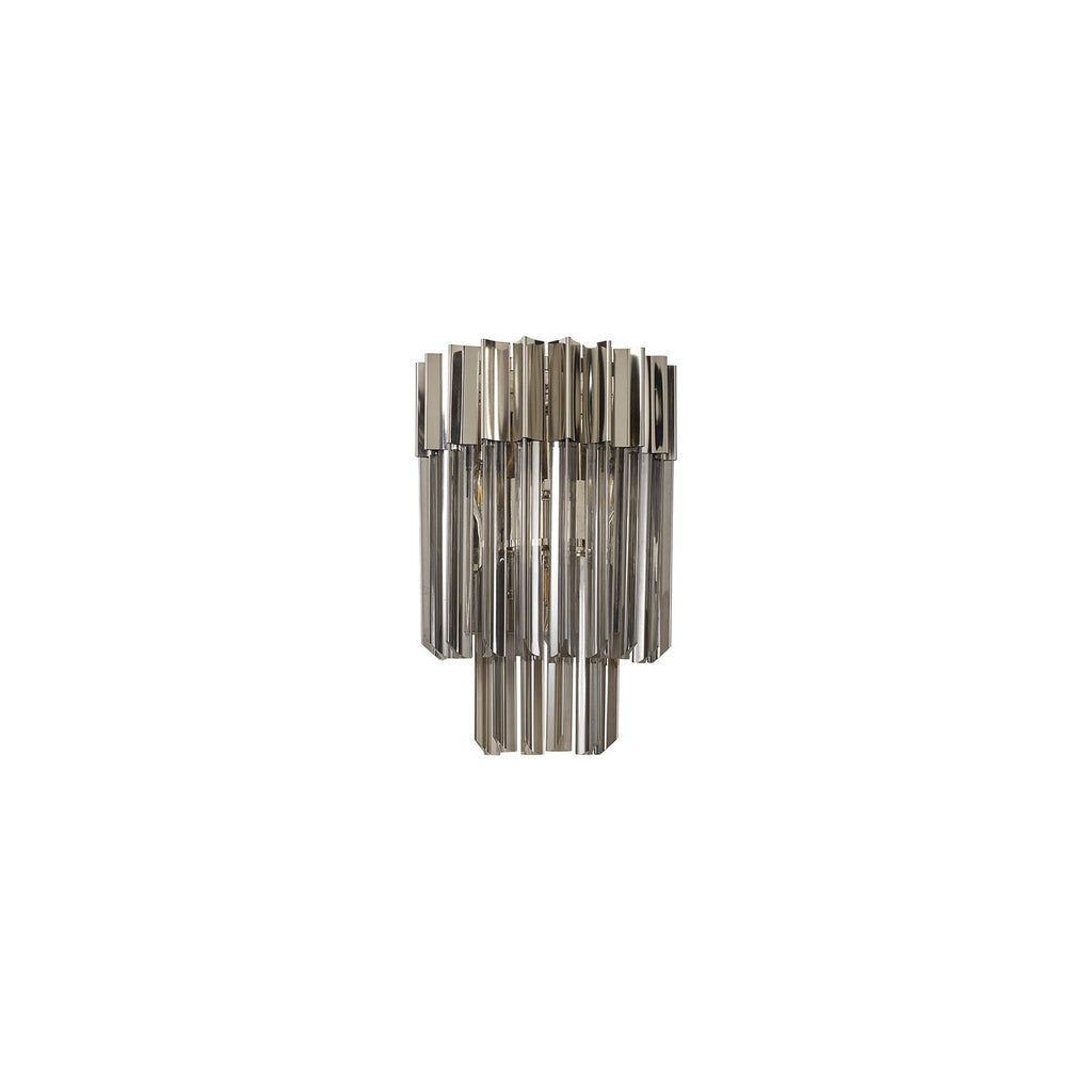 NL84499 Vienna 3 Light Wall Light Polished Nickel Smoked