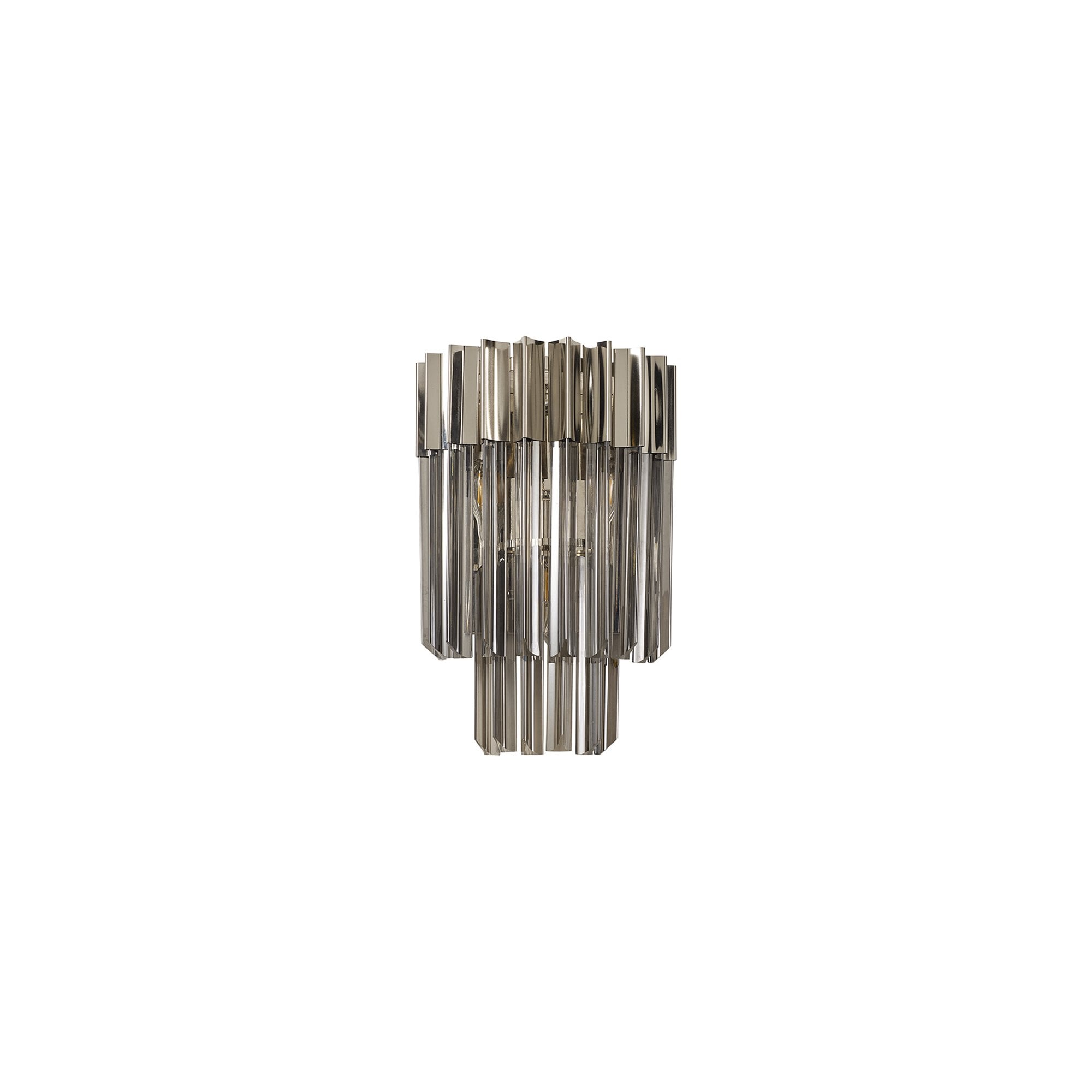 NL84499 Vienna 3 Light Wall Light Polished Nickel Smoked
