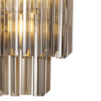 NL84499 Vienna 3 Light Wall Light Polished Nickel Smoked