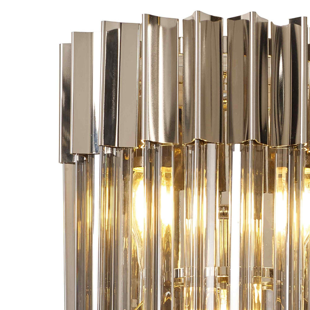 NL84499 Vienna 3 Light Wall Light Polished Nickel Smoked