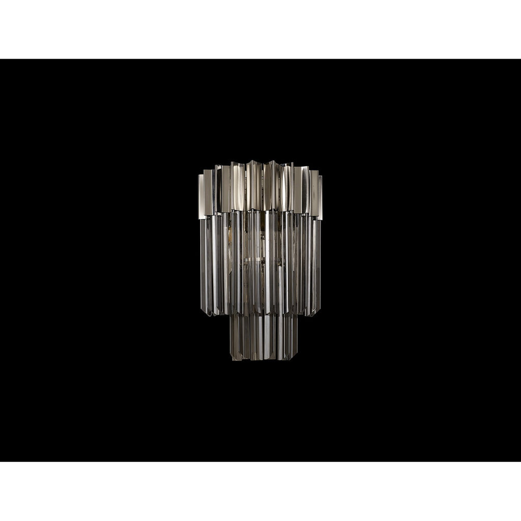 NL84499 Vienna 3 Light Wall Light Polished Nickel Smoked