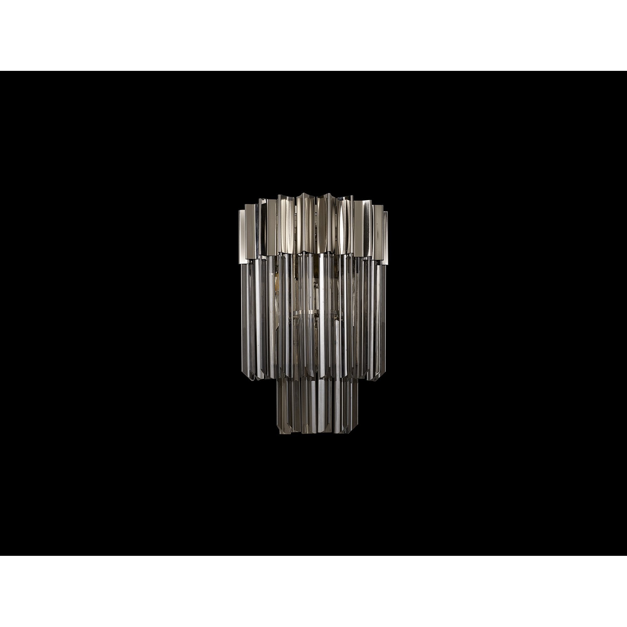 NL84499 Vienna 3 Light Wall Light Polished Nickel Smoked