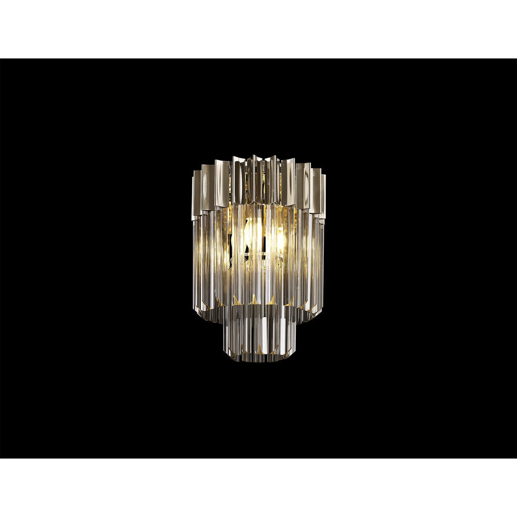 NL84509 Vienna 3 Light Ceiling Light Polished Nickel Smoked
