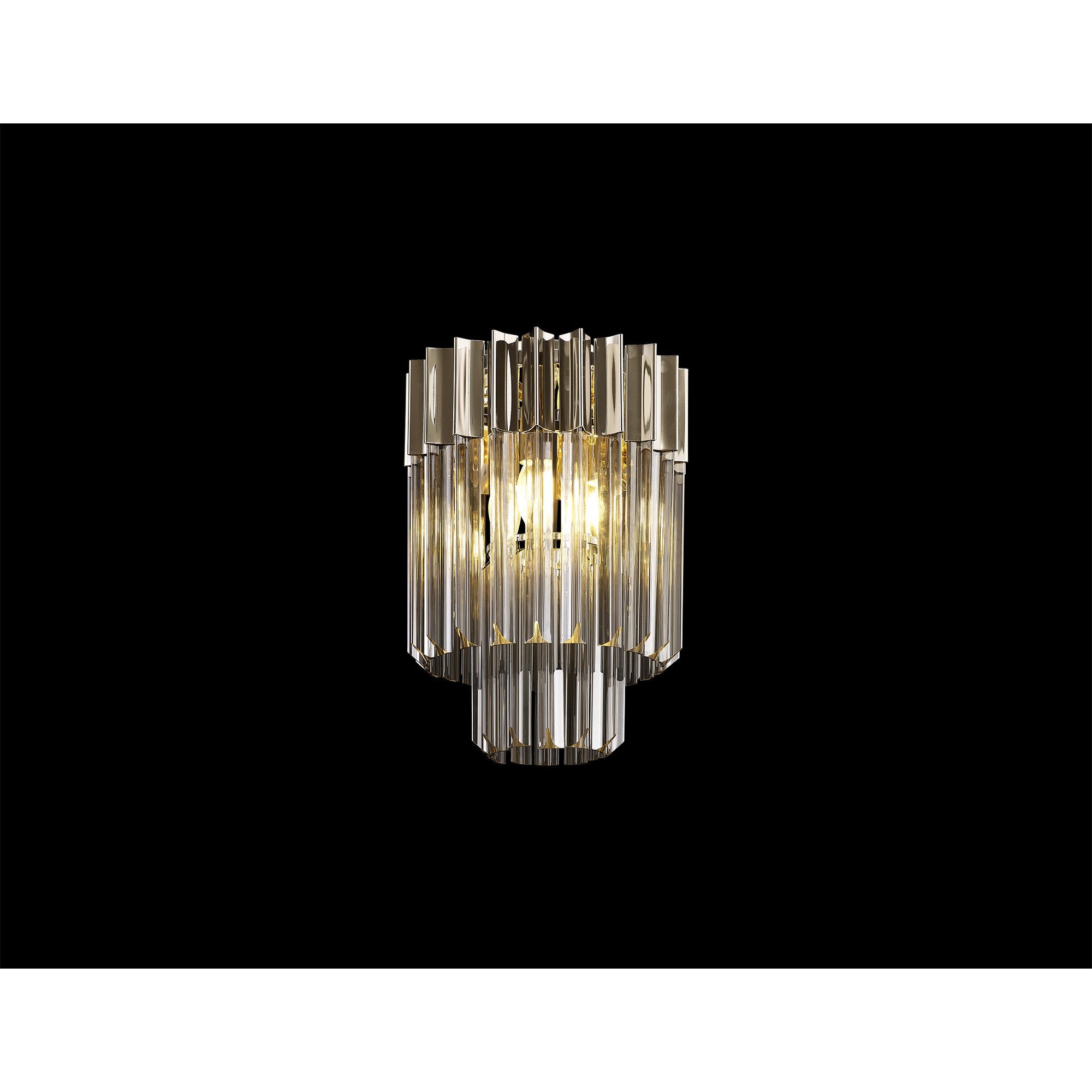 NL84509 Vienna 3 Light Ceiling Light Polished Nickel Smoked