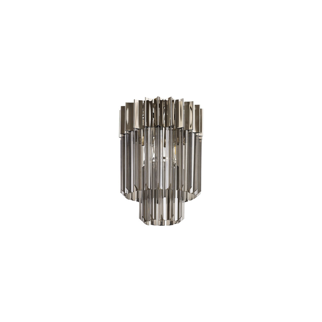 NL84509 Vienna 3 Light Ceiling Light Polished Nickel Smoked
