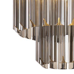 NL84509 Vienna 3 Light Ceiling Light Polished Nickel Smoked