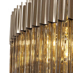 NL84509 Vienna 3 Light Ceiling Light Polished Nickel Smoked