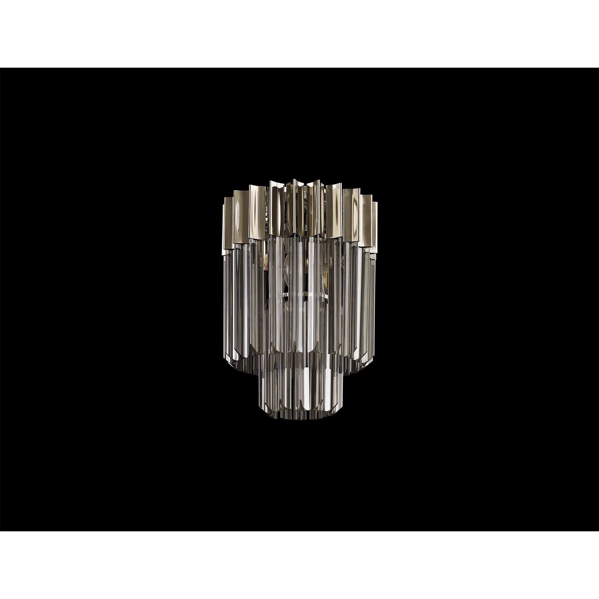 NL84509 Vienna 3 Light Ceiling Light Polished Nickel Smoked
