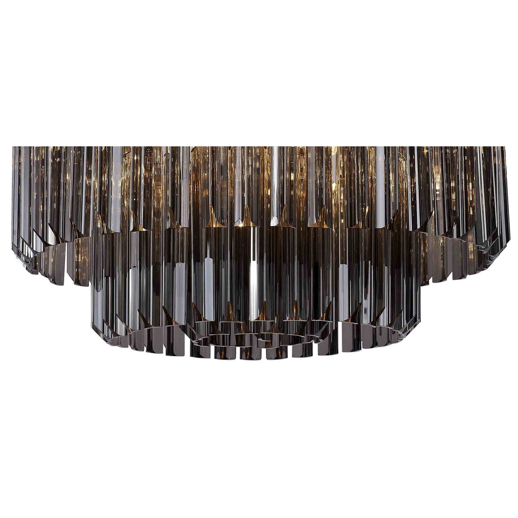 NL84519 Vienna 7 Light Ceiling Light Polished Nickel Smoked