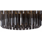 NL84519 Vienna 7 Light Ceiling Light Polished Nickel Smoked