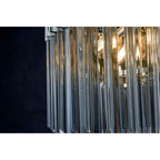 NL84519 Vienna 7 Light Ceiling Light Polished Nickel Smoked