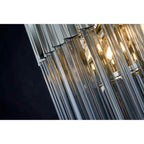 NL84519 Vienna 7 Light Ceiling Light Polished Nickel Smoked