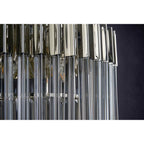 NL84519 Vienna 7 Light Ceiling Light Polished Nickel Smoked