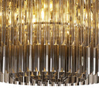 NL84529 Vienna 12 Light Ceiling Light Polished Nickel Smoked