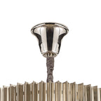 NL84539 Vienna 23 Light Round 5 Tier Pendant Polished Nickel Smoked