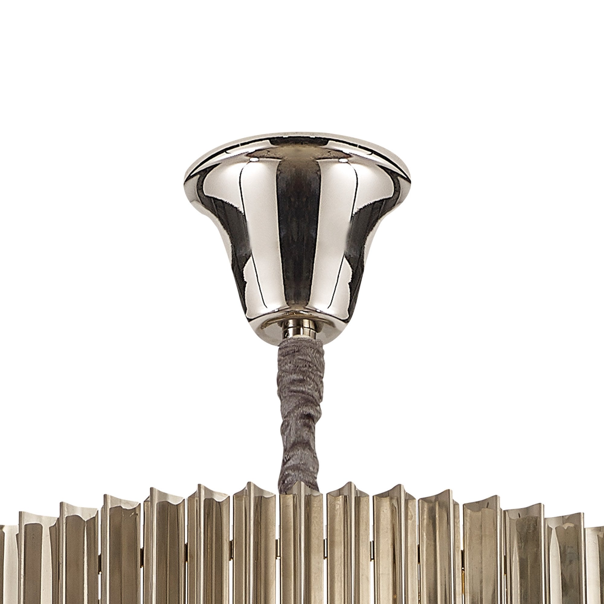 NL84539 Vienna 23 Light Round 5 Tier Pendant Polished Nickel Smoked