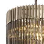NL84539 Vienna 23 Light Round 5 Tier Pendant Polished Nickel Smoked