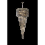 NL84549 Vienna 31 Light Round 7 Tier Pendant Polished Nickel Smoked