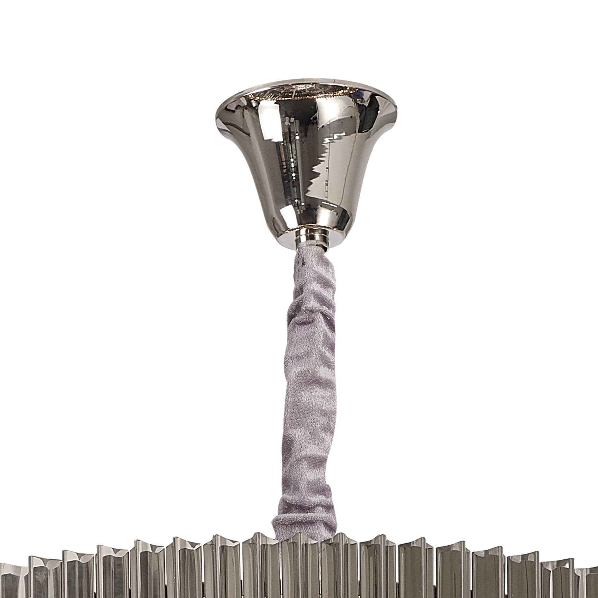 NL84549 Vienna 31 Light Round 7 Tier Pendant Polished Nickel Smoked