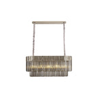 NL84559 Vienna 5 Light Rectangle Pendant Polished Nickel Smoked