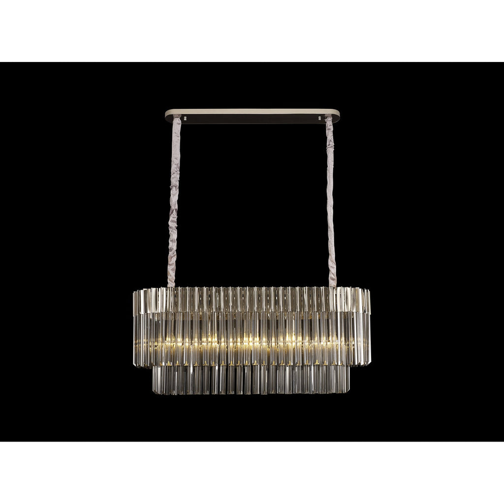NL84559 Vienna 5 Light Rectangle Pendant Polished Nickel Smoked