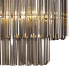 NL84559 Vienna 5 Light Rectangle Pendant Polished Nickel Smoked