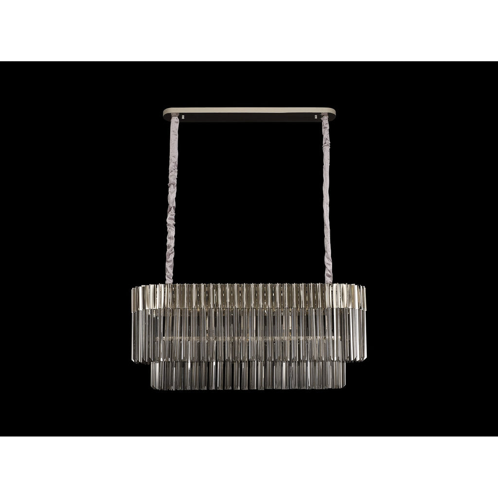 NL84559 Vienna 5 Light Rectangle Pendant Polished Nickel Smoked