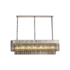 NL84569 Vienna 7 Light Rectangle Pendant Polished Nickel Smoked