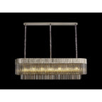 NL84569 Vienna 7 Light Rectangle Pendant Polished Nickel Smoked