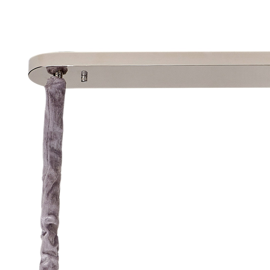 NL84569 Vienna 7 Light Rectangle Pendant Polished Nickel Smoked