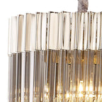 NL84569 Vienna 7 Light Rectangle Pendant Polished Nickel Smoked
